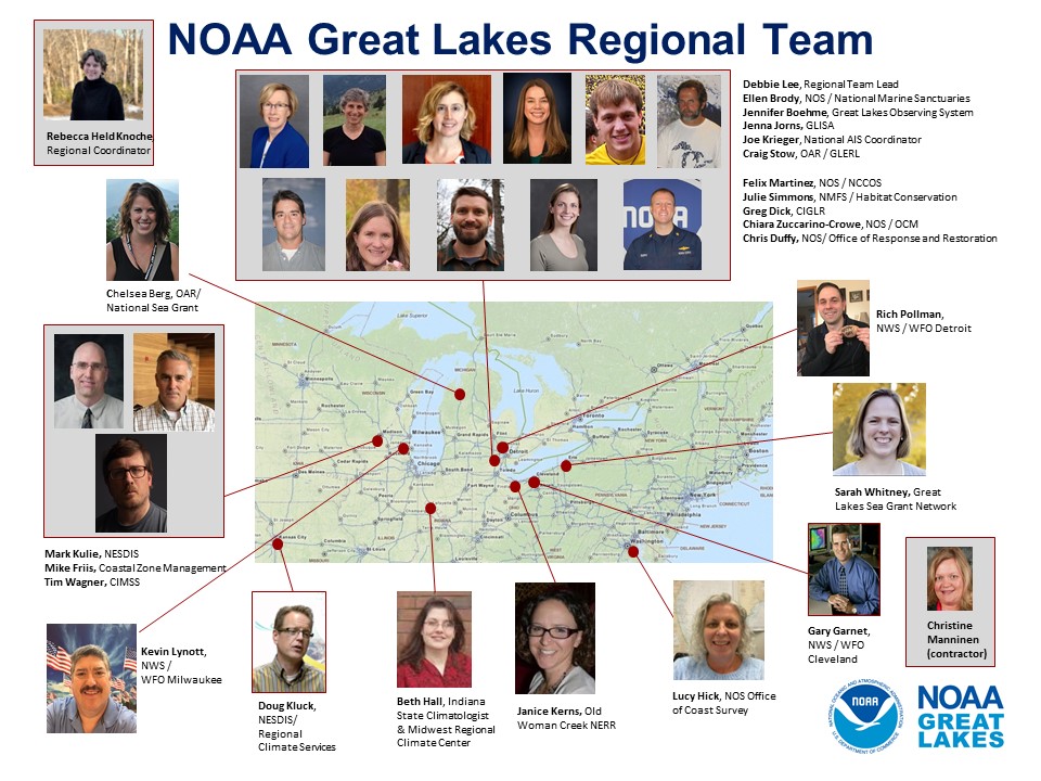 Great Lakes Regional Collaboration Team map