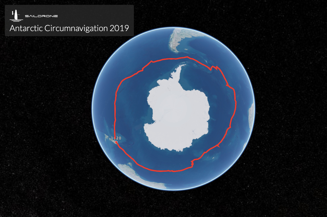 On August 3, 2019, an unmanned Saildrone 1020 completed a 13,670-mile journey around Antarctica in search of carbon dioxide. It was world’s first autonomous circumnavigation of Antarctica. Learn more about Saildrone 1020's journey at https://www.saildrone.com/antarctica.