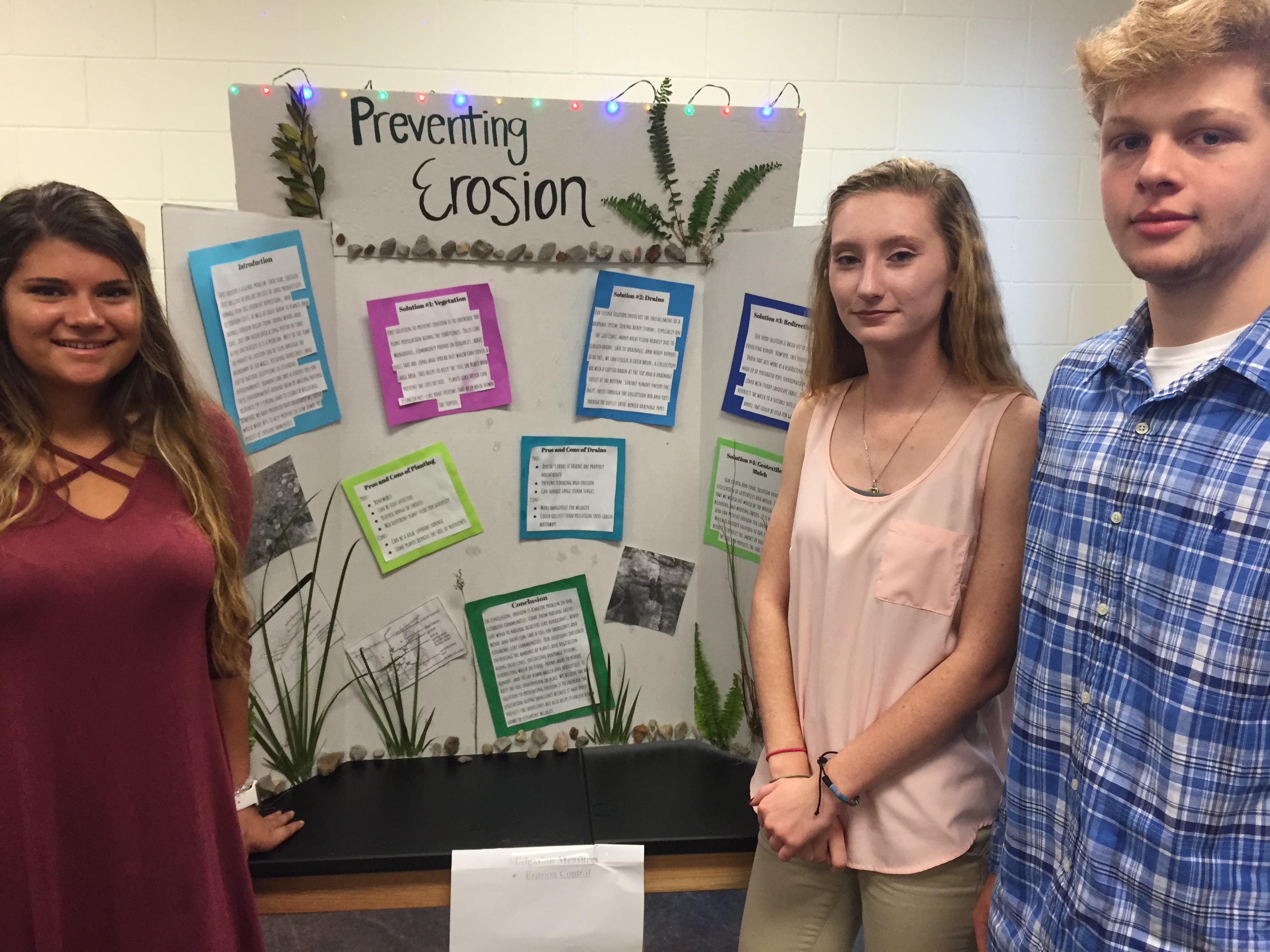 Second place winners in the Resilience MWEE Stewardship Summit at Gulf Coast Research Laboratory in Ocean Springs, Mississippi. Marine Science Students Madelynn Moore, Skylar Culver, LJ Finnie attend Mr. Cooper Kimbrell’s class at Gautier High School in Gautier, Mississippi.