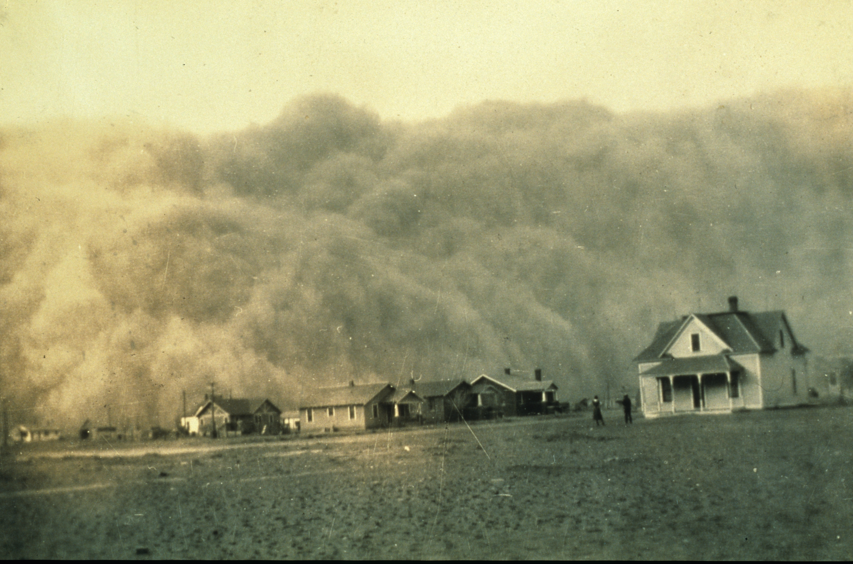 The 1930s 'Dust Bowl' drought over the central and northern Plains states was caused by sustained drought conditions compounded by years of land management practices that left topsoil susceptible to the forces of the wind. 