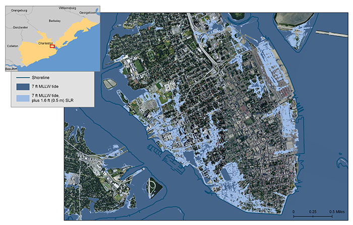 Tools such as NOAA’s Digital Coast can help communities prepare for future sea level changes and assess their risk and vulnerability. 