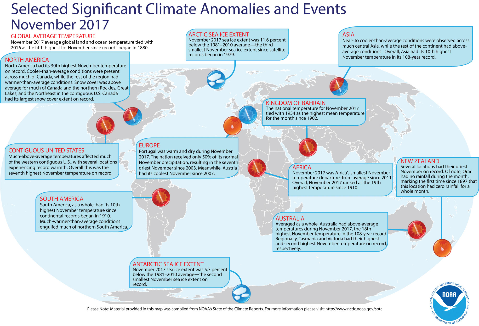Map:These are some of the noteworthy climate-related events that occurred around the world during November and the year to date.