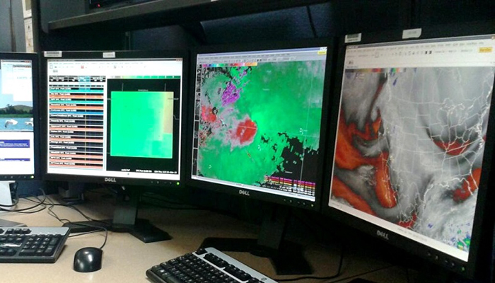 AWIPS workstation at NWS Lubbock, Texas