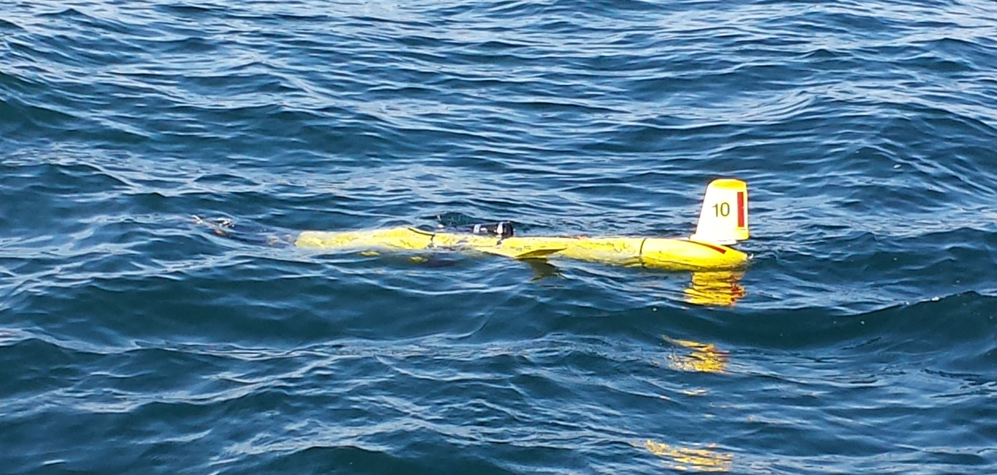 Autonomous underwater vehicles like this glider can monitor underwater noise.