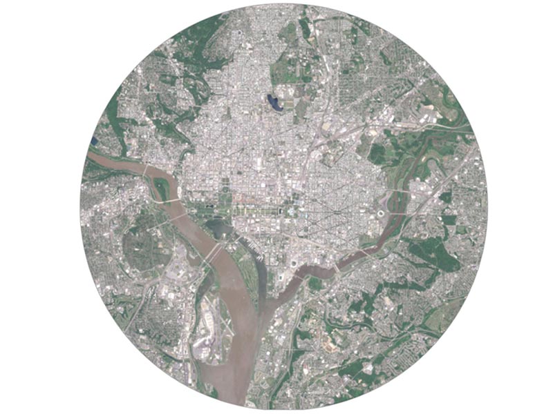 Satellite data collected in real-time data in the Washington, DC area in 2018.