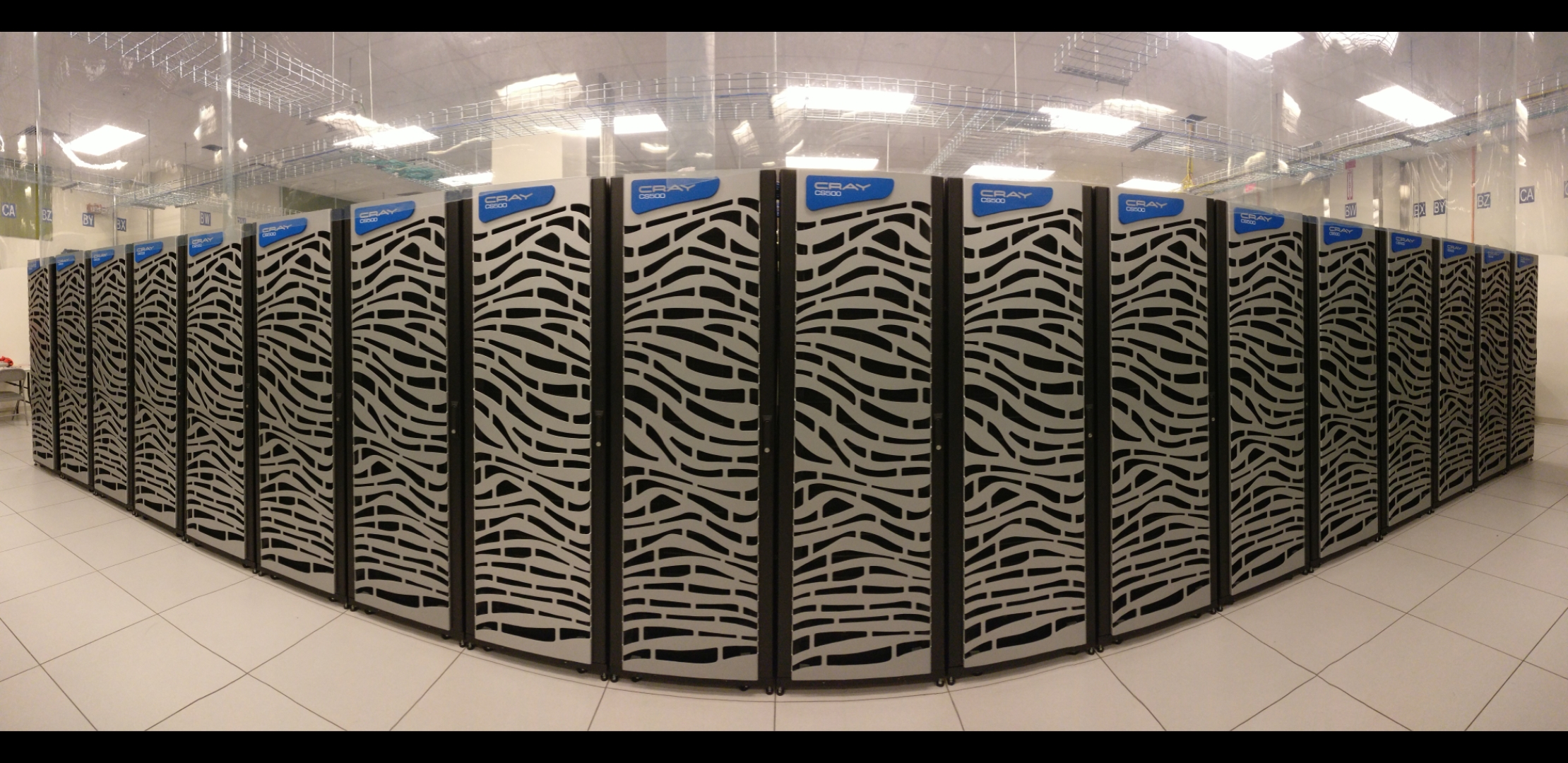 A view inside the Hera supercomputer site at NOAA’s facility in Fairmont, West Virginia