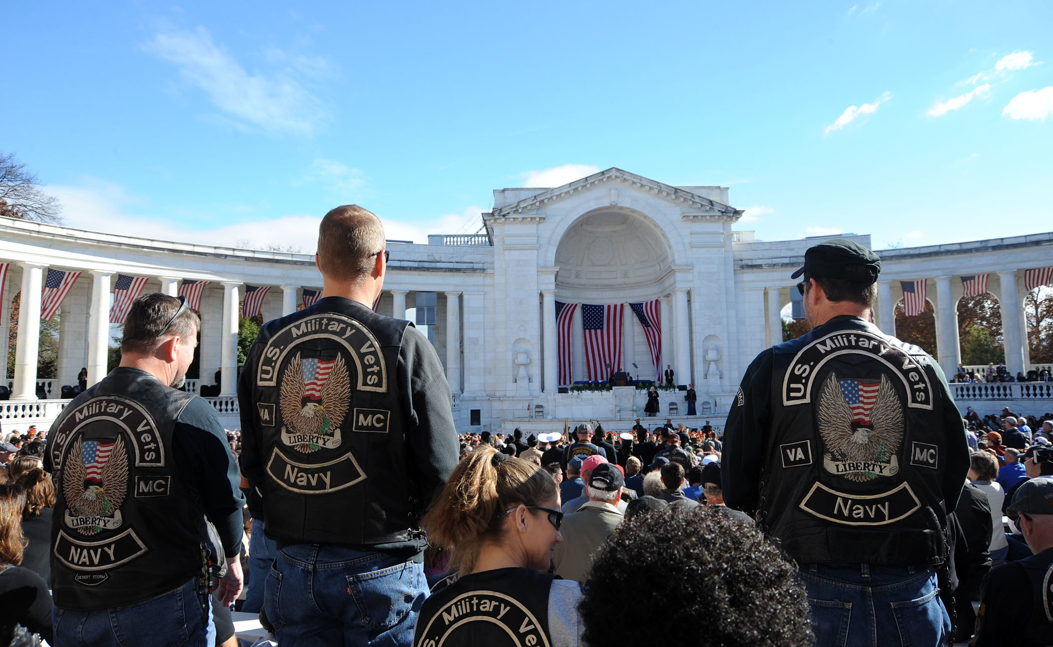 Veterans at the World War II Memorial in Washington, DC