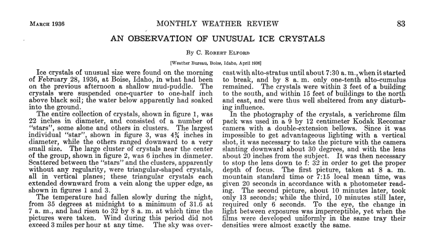 Excerpt of page 83 from the March 1936 Monthly Weather Review. Full text available at https://journals.ametsoc.org/view/journals/mwre/64/3/mwre.64.issue-3.xml