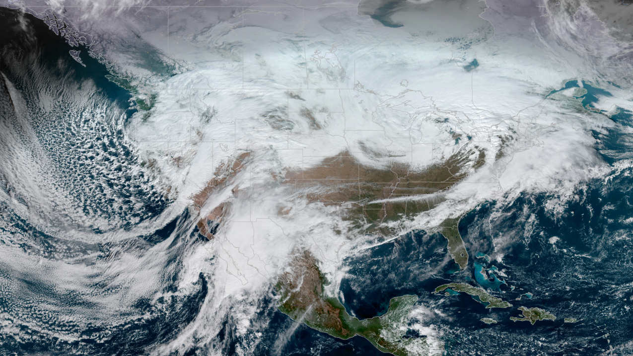 Two big storm systems brought treacherous travel conditions to the U.S. right before Thanksgiving, November 27, 2019.