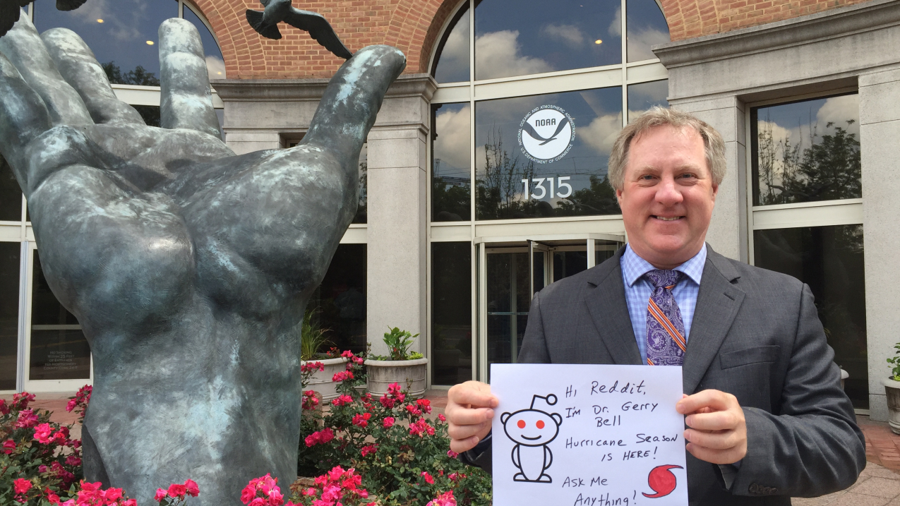 Dr. Gerry Bell is the lead seasonal forecaster for NOAA's Climate Prediction Center. In May 2016, he held a live Reddit online Q&A about hurricane season forecasting and the importance of preparedness just prior to the start of hurricane season (June 1).