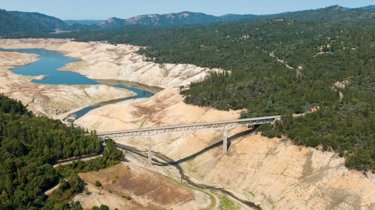 Lake Oroville, the second-largest state reservoir in northern California, experienced low water levels during the recent exceptional California drought.