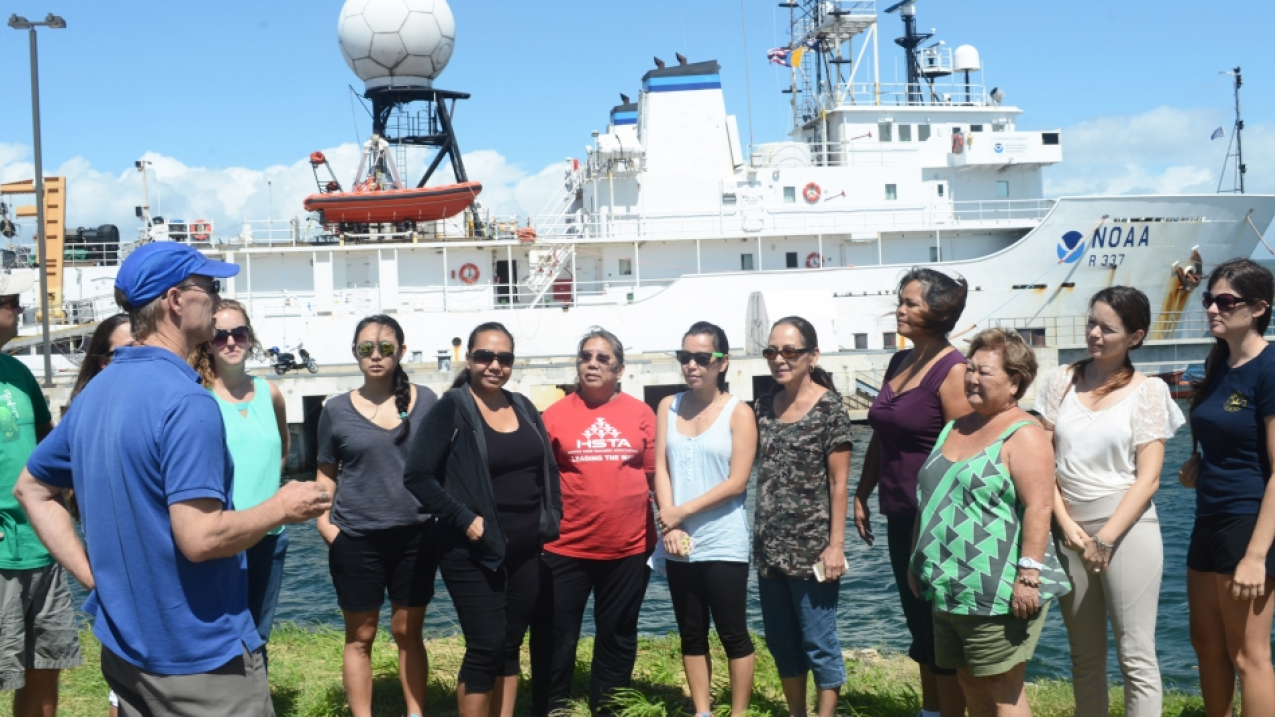 Educators participate in professional development connected to NOAA Ship Okeanos Explorer. 