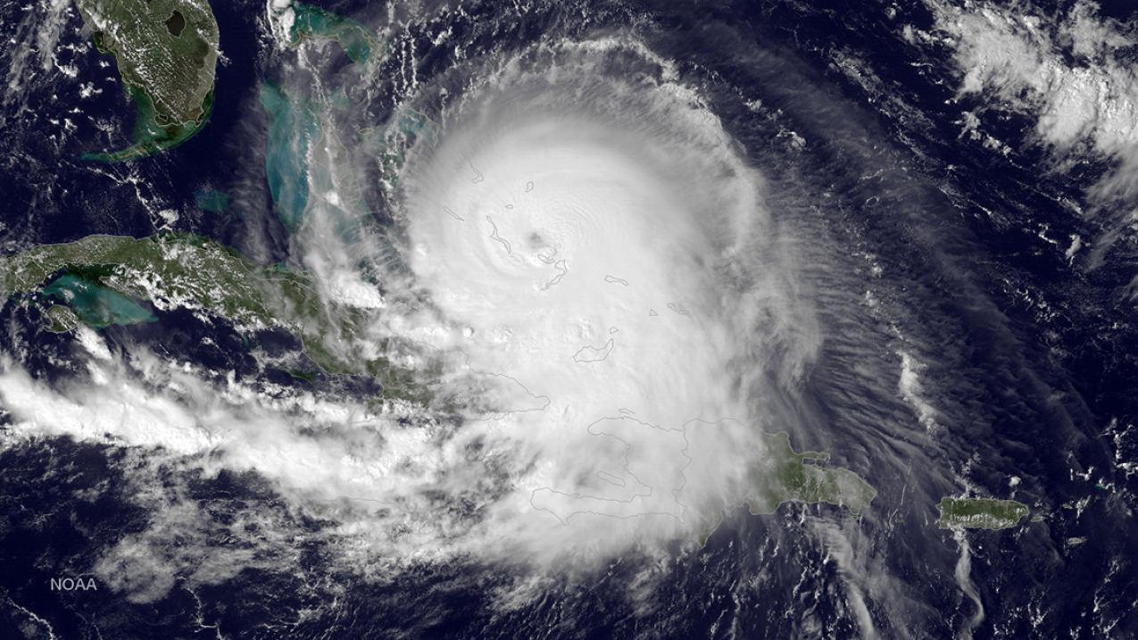 Major Hurricane Joaquin as seen by GOES East on October 1, 2015.