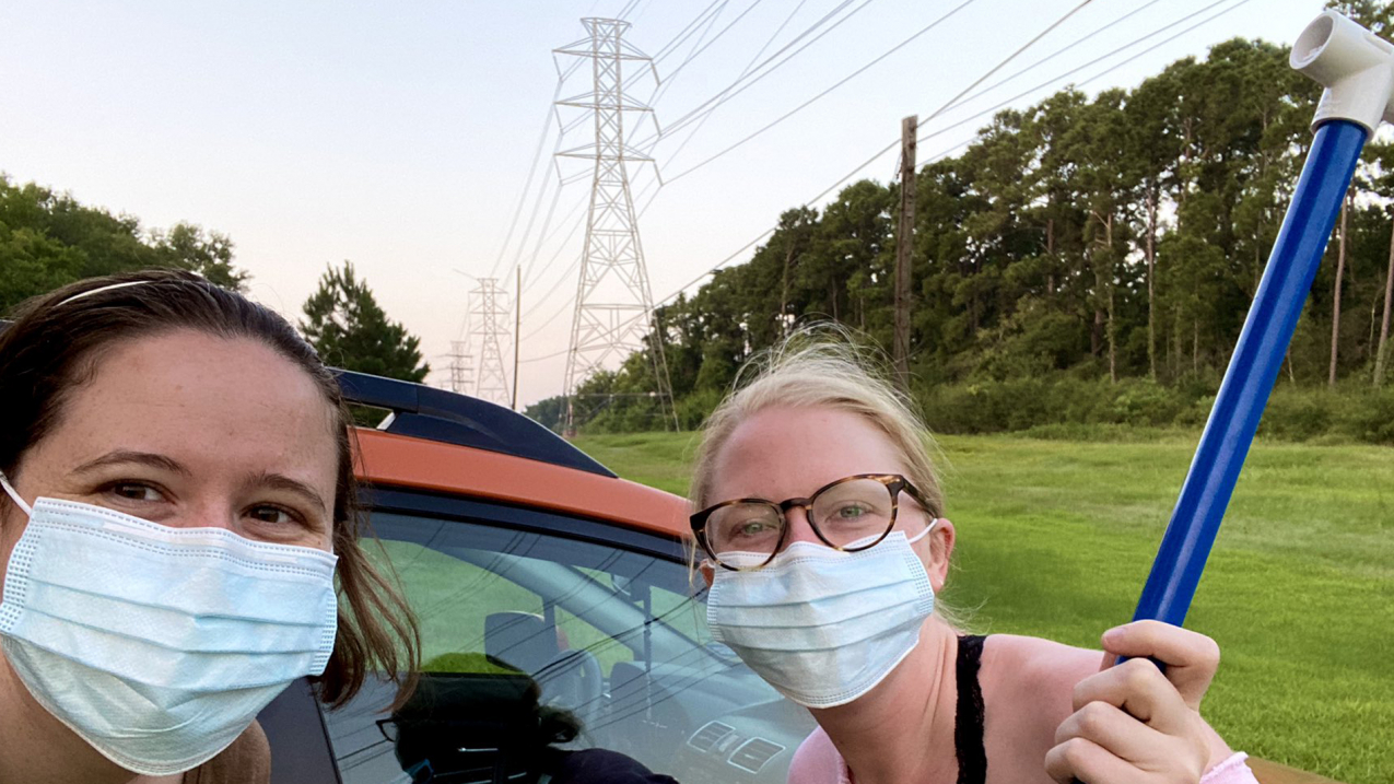 Suzanne Simpson from Bayou Land Conservancy and Erin Valley Donato from the Houston Zoo were part of the volunteer team that collected heat data in the Houston area last summer to help produce Heat Island maps for the community. 