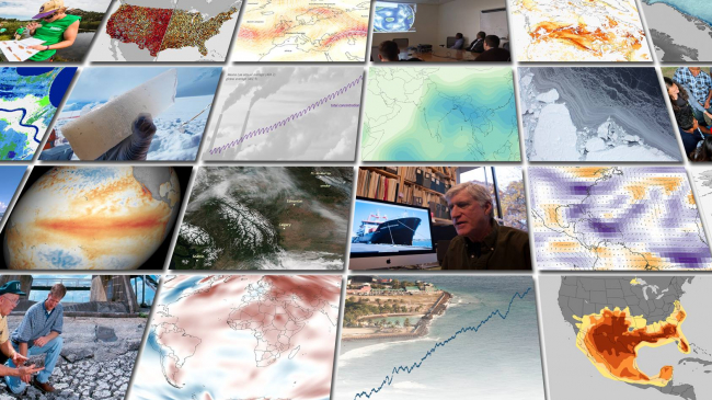 A collage of images used on NOAA's Climate.gov website.