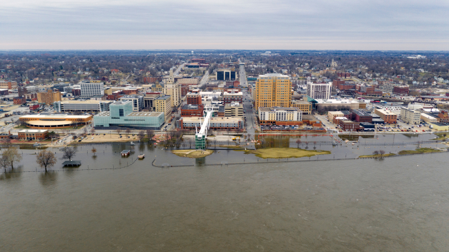 Image of Davenport, Iowa flooding in 2019