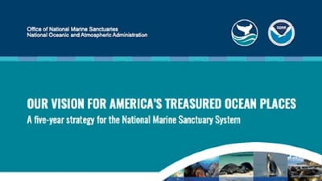 Cover: Five Year Strategy for the National Marine Sanctuary System: 2022-2027.