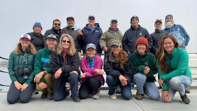 Members of a Fisheries survey cruise.