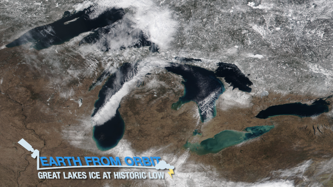 For the second consecutive year, ice cover on the Great Lakes remains significantly below average for this time of year.