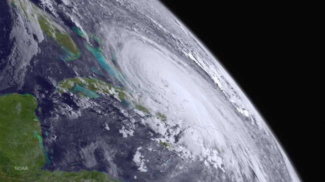 NOAA GOES West captured this image of Hurricane Joaquin on Oct. 1, 2015