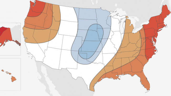 Chances of a cooler or warmer than usual spring. 