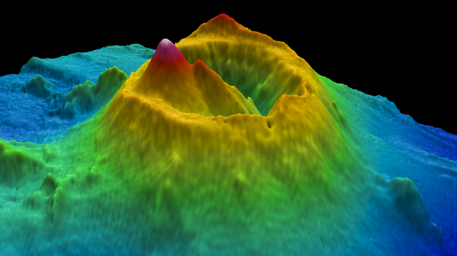 3-D image of Brothers Volcano.