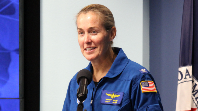 Capt. Nancy Hann has assumed command of the NOAA Aircraft Operations Center in Lakeland, Fla. 