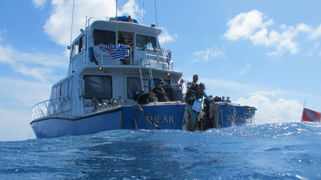 A liveaboard dive boat allowed scientists to remain at sea during the rapid assessment mission in the Florida Keys National Marine Sanctuary. 