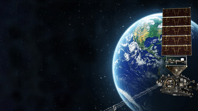 An artist's rendering of a Geostationary Operational Environmental Satellite. 