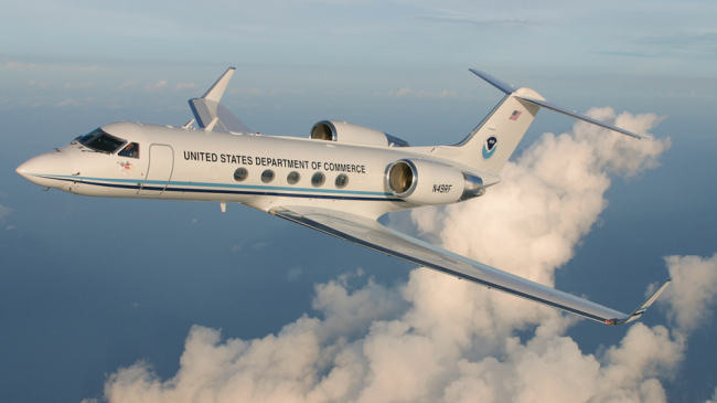 Scientists aboard NOAA's Gulfstream IV aircraft are dropping weather instruments and using Doppler radar in the aircraft's tail during flights over the Pacific in research designed to improve the accuracy of weather forecasts and models. 