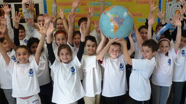 Hurray for Planet Earth!

Elementary students in Blauvelt, New York hope to change the world by helping adults learn how to talk to kids about climate change.