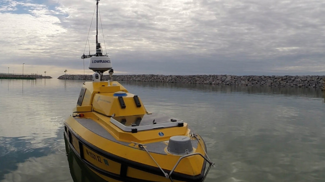 ASV BEN (Bathymetric Explorer and Navigator) is a custom prototype built for University of New Hampshire’s Center for Coastal and Ocean Mapping. ASV BEN has a state-of-the art seafloor mapping system that can map depths reaching 650 feet.