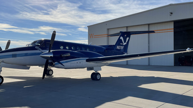 New NOAA Beechcraft King Air N67RF on the ramp in Wichita, KS.
