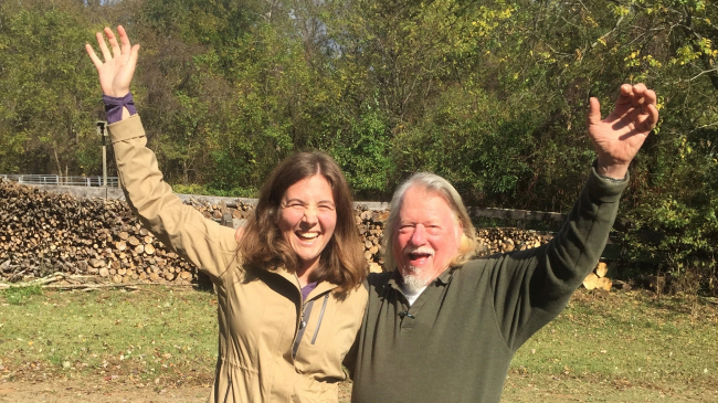 Kate Bemis and Bruce Collette in 2016 after they submitted their book, which Kate worked on during her Hollings summer internship, for peer review.