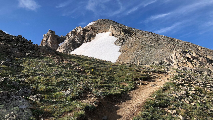 The approach to Huron Peak, located in Colorado’s Sawatch Mountain Range in the Collegiate Peaks Wilderness of San Isabel National Forest.