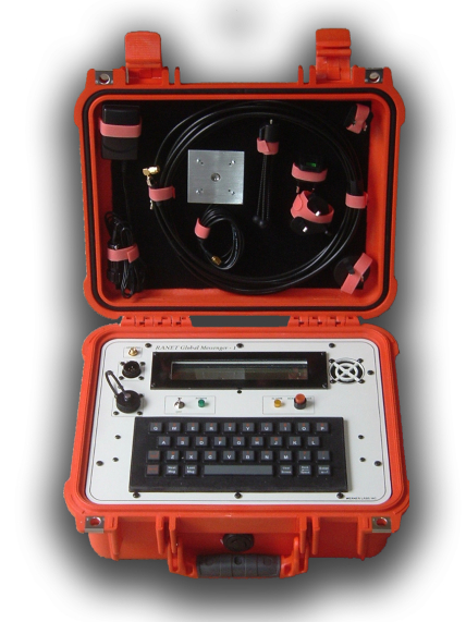 Shown here is the “Chatty Beetle” — a portable iridium satellite terminal that permits text-based alerts and messaging in remote locations where communication options are limited. Chatty Beetles were used as a communication tool during the January 14, 2022 Hunga Tonga-Hunga Ha'apai volcanic eruption. 