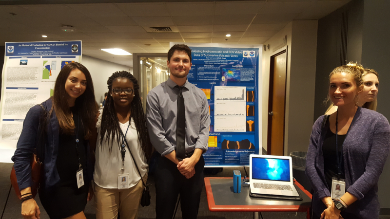 NOAA Scholars during the poster session of the annual Science & Education Symposium.