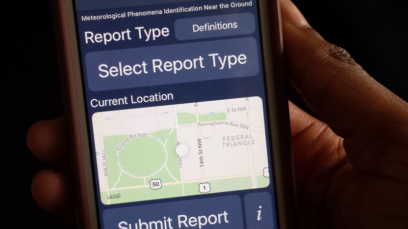 The mPING Project app for citizen science reporting