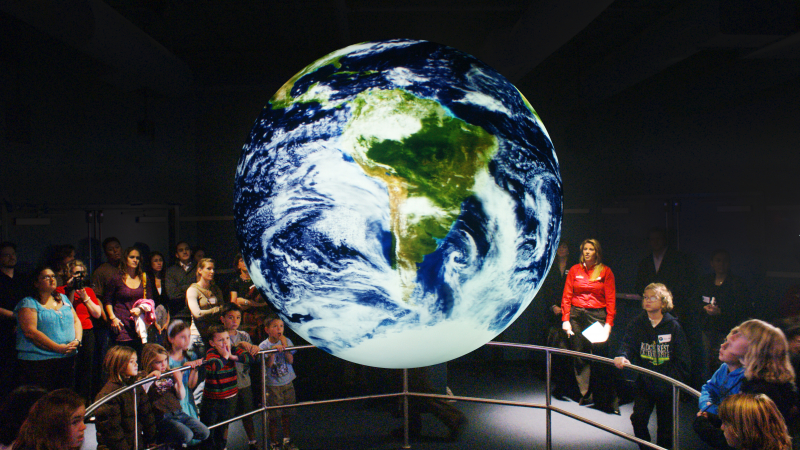 NOAA's Science On a Sphere at Discovery Science Center
