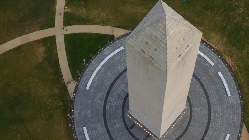 Using new international measurement standards and technology not available in the past, NOAA in 2015 calculated the official architectural height of the Washington Monument to be 554 feet 7 11/32 inches—a highly precise measurement that makes it eligible for inclusion in official registers of the world's tallest structures.