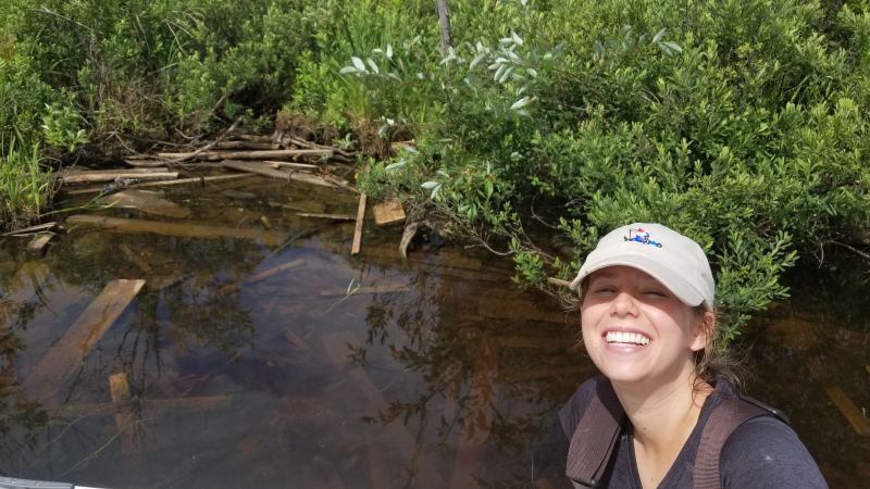 Risa Askerooth, a 2018 NOAA Hollings scholar, interned at the Lake Superior National Estuarine Research Reserve in Wisconsin. Askerooth examined the success of a restoration in Radio Tower Bay, a component of the St. Louis River estuary. To assess whether viable fish habitat was created by a 2015 wood waste removal (which removed a volume of wood equivalent to 35 olympic-sized swimming pools!), she analyzed aquatic vegetation, water quality, sediment, and fish data.