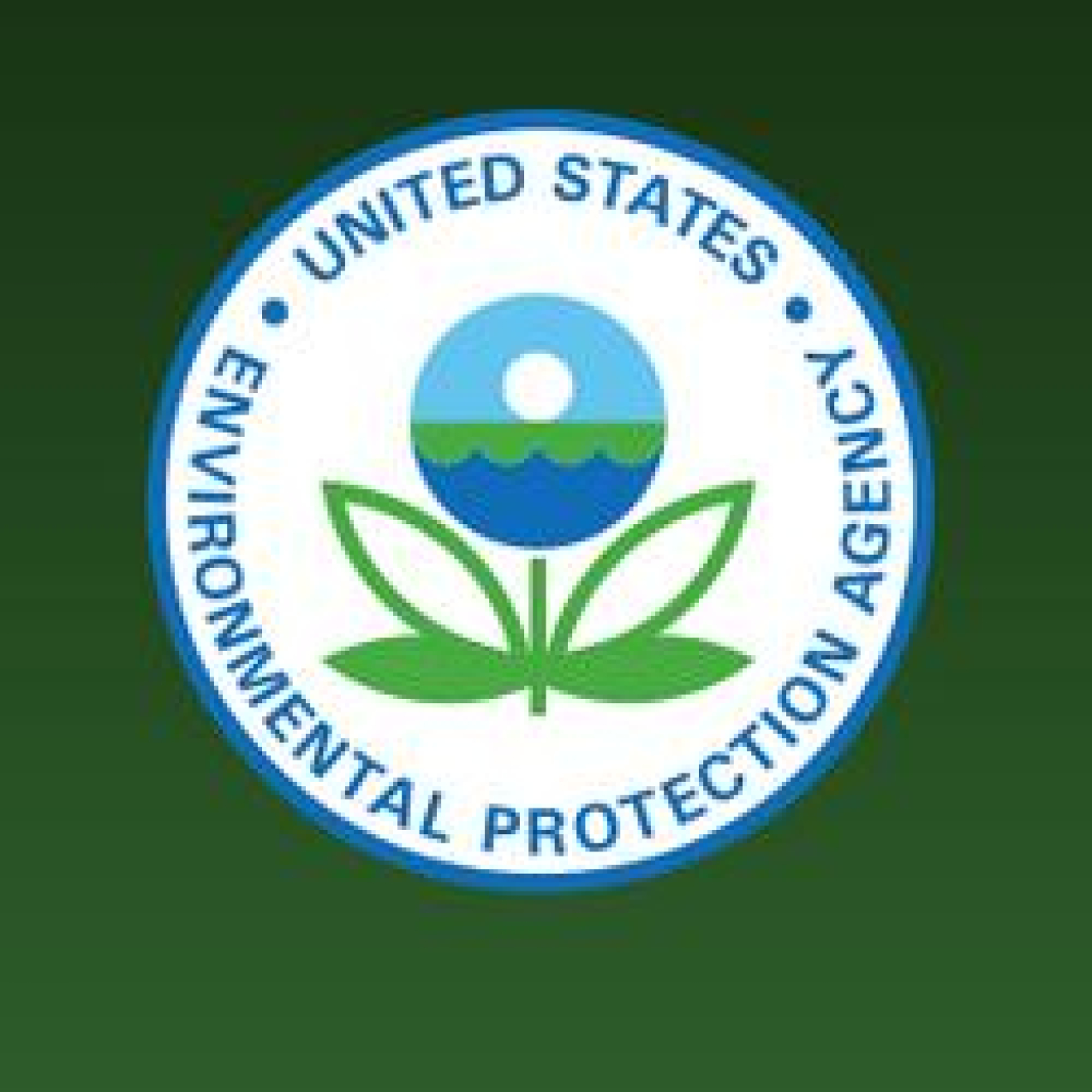 A green background with the words "U.S. Environmental Protection Agency" and the EPA logo next to the text.