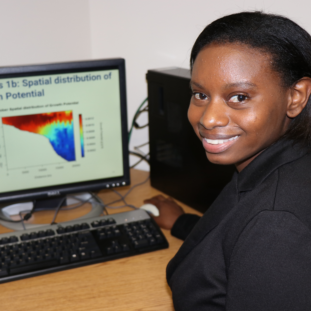EPP/MSI Undergraduate Scholarship alumna Char'Mane Robinson during her summer internship at the NOAA Great Lakes Environmental Research Lab in Ann Arbor, Michigan. 