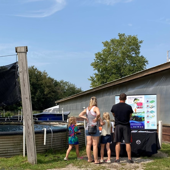 Tabletop display materials will be used at outreach events such as here at the Ohio Fish and Shrimp Festival in September 2022.