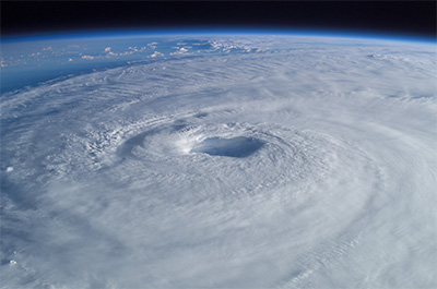 Hurricane Isabel on September 15, 2003. NASA image.