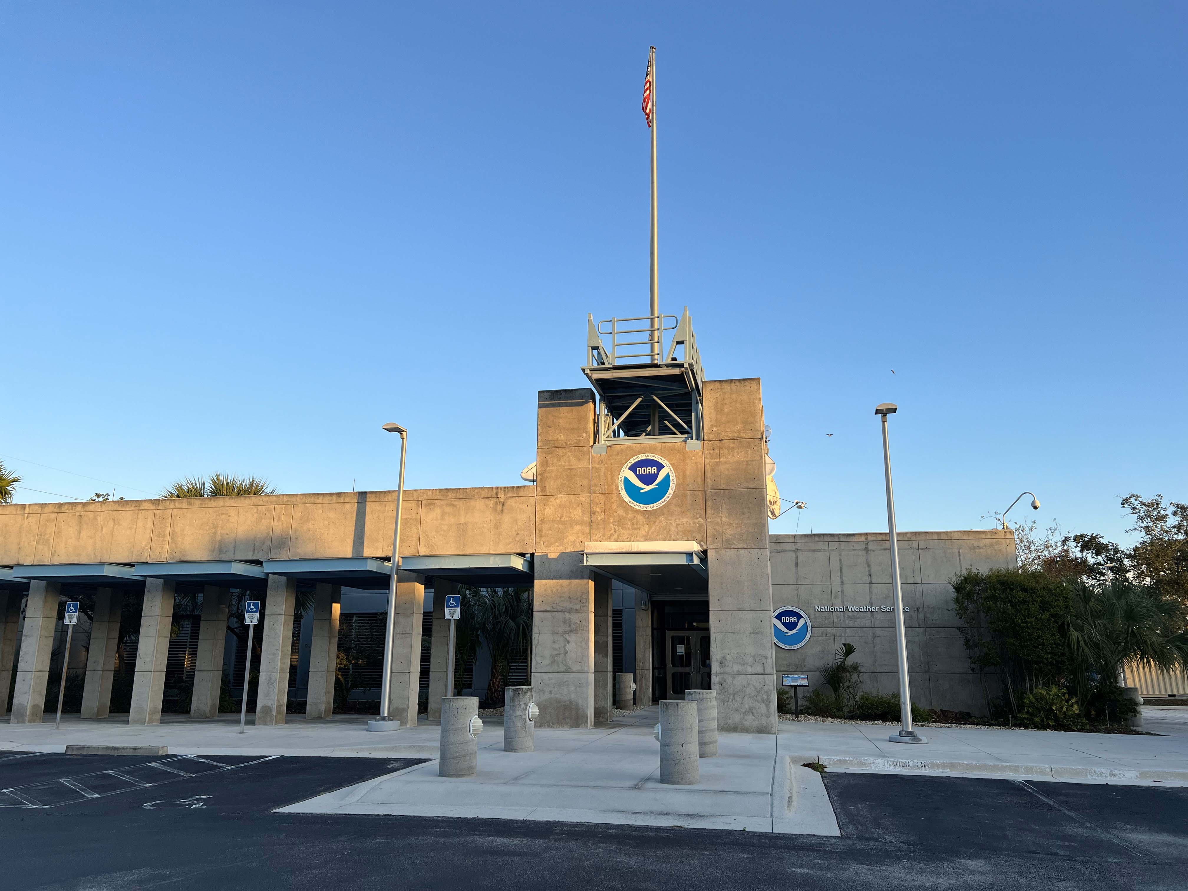 Photo of NOAA’s National Hurricane Center, which is co-located with the National Weather Service Miami-South Florida forecast office on the campus of Florida International University.