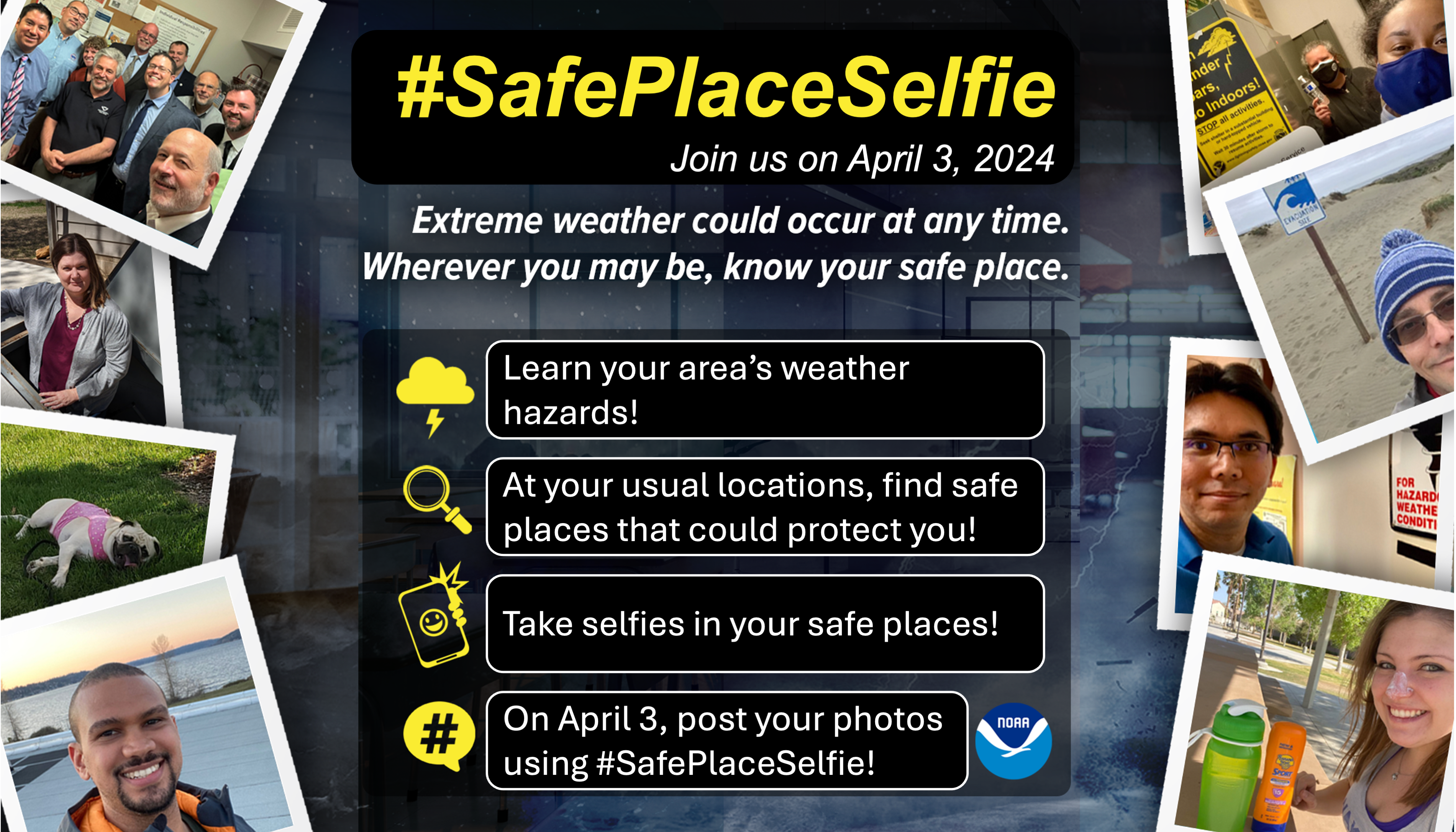 2024 Safe Place Selfie promo. Event will be April 3, 2024.