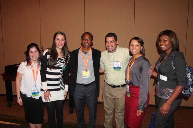 Dr. Vernon Morris, Director of NOAA NCAS, with CAREERS Weather Camp Alumni at AMS.