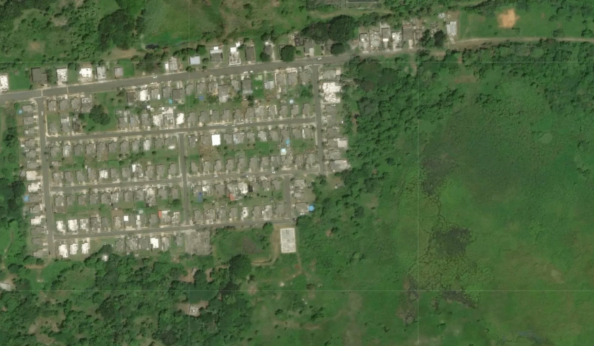 Here's how a community near San Juan looked before Hurricane Maria. 