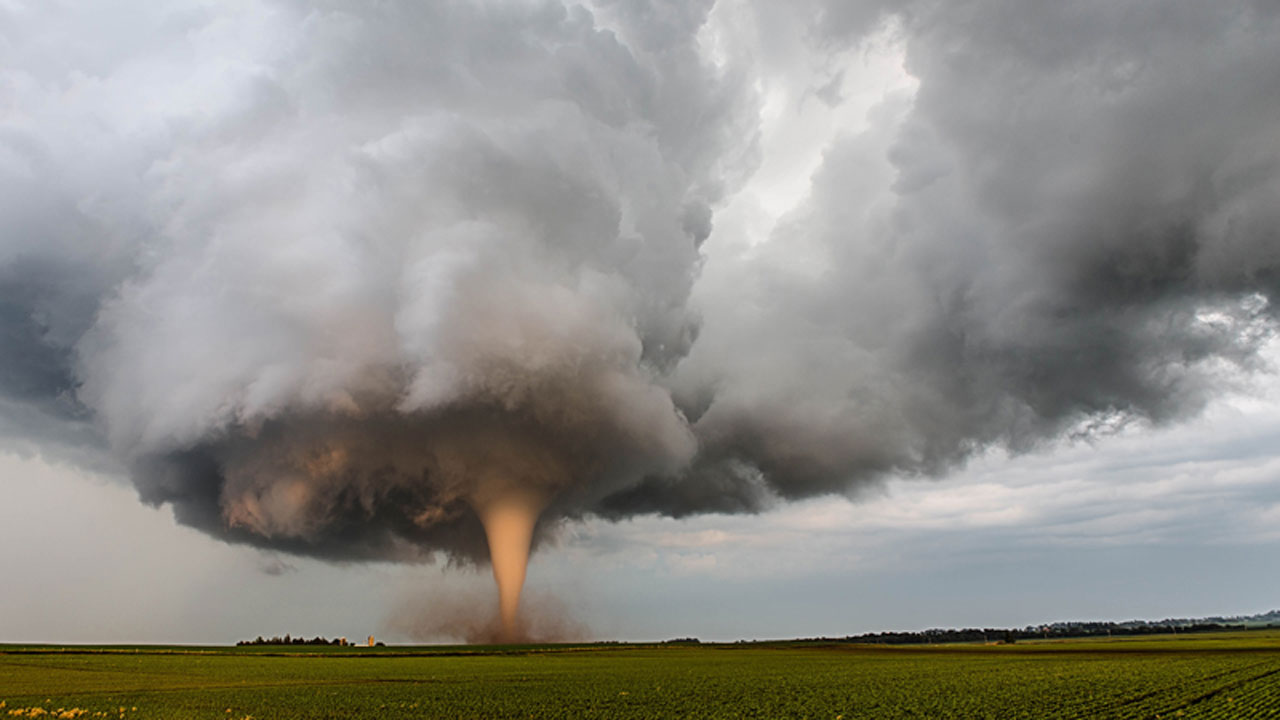 NOAA Announces Winners For First-Ever Weather In Focus Photo Contest - 2015: Second place, Professional Submissions Category: A tornado churns up dust in sunset light near Traer, Iowa. (Brad Goddard)